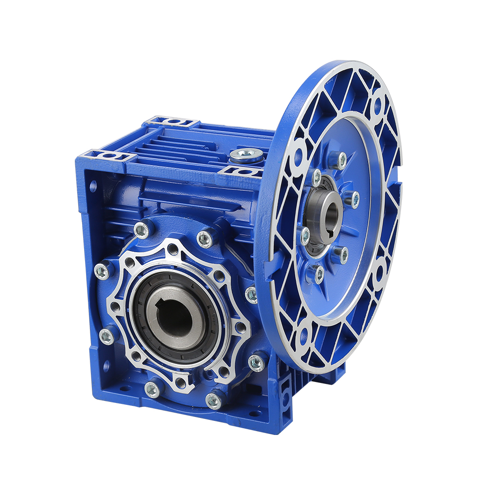 Single Step Universal Worm Gear Speed Reducers for Manufacturing NMRV50 Customized 5-100 Ratio 3.6kg Worm Gearbox Blue or Grey